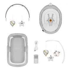 Шезлонг-гойдалка Lionelo Bella Rocker Set Grey Concrete
